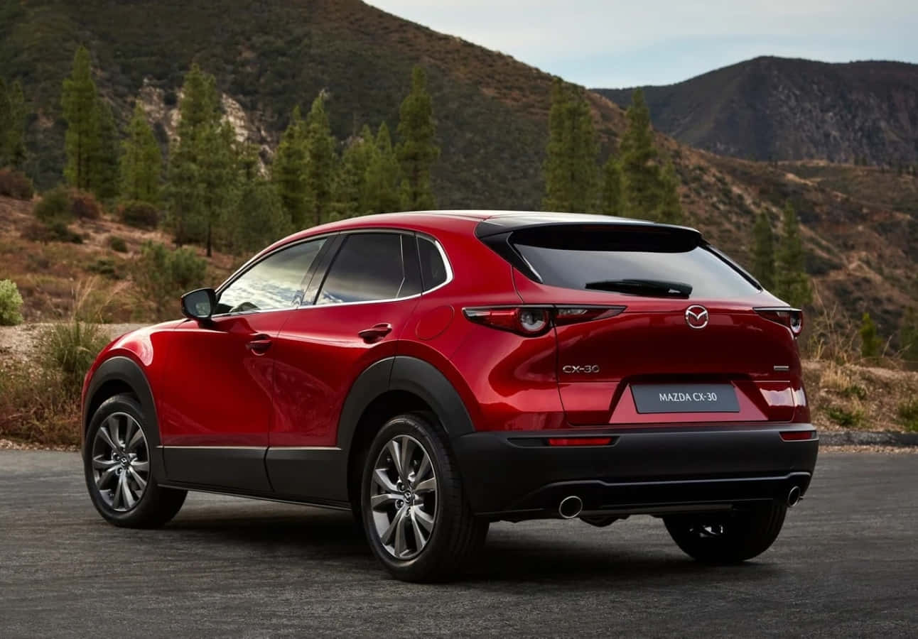 Mazda CX-30, glossy red, asphalt, HD Desktop Wallpaper