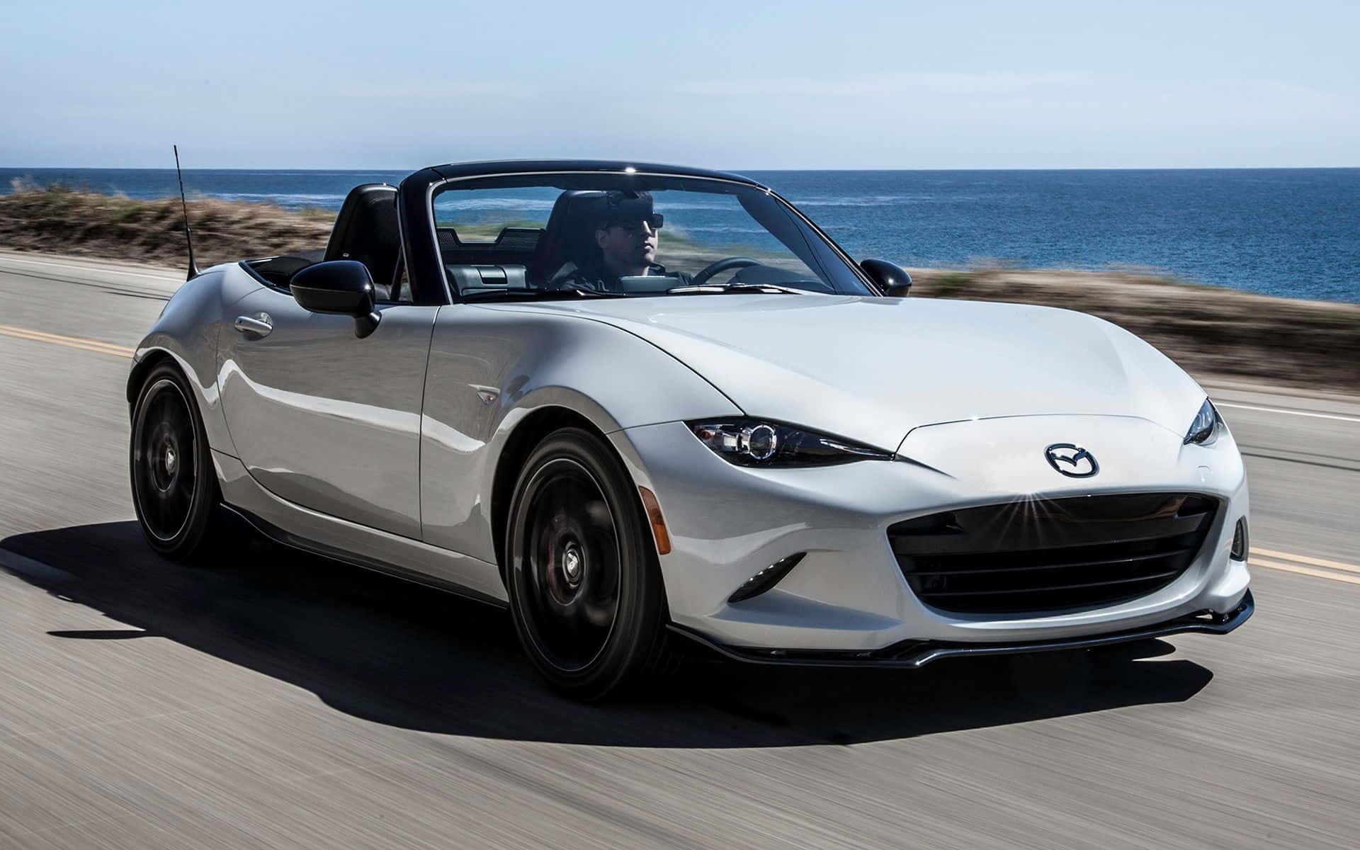 2020 Mazda MX 5 Miata, silver, convertible, Full HD Desktop Wallpaper