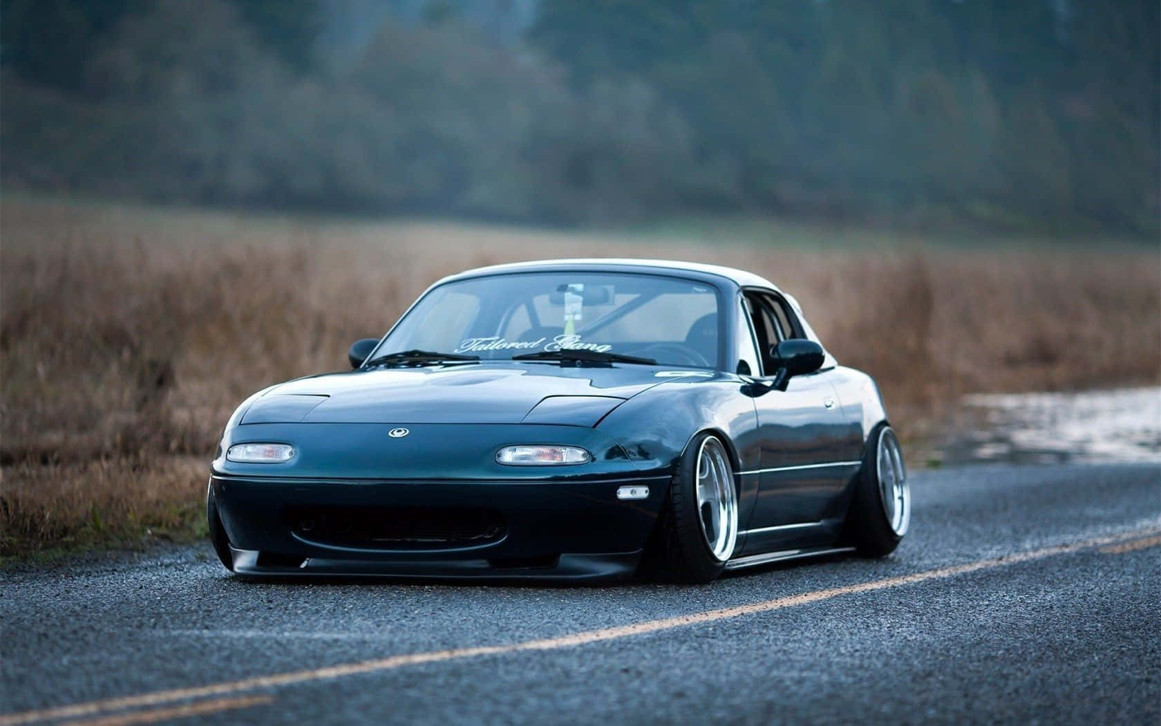 Mazda MX-5 Miata, dark teal, convertible, HD Desktop Wallpaper