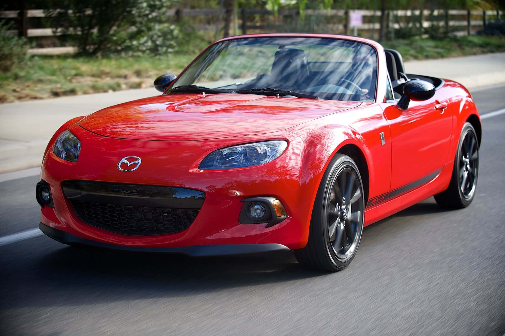Mazda MX 5 Miata, red, roadster, Full HD Desktop Wallpaper
