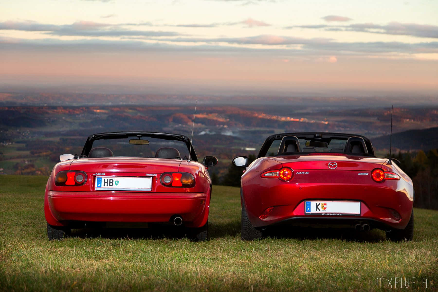Mazda MX-5 Miata, red, convertible, HD Desktop Wallpaper