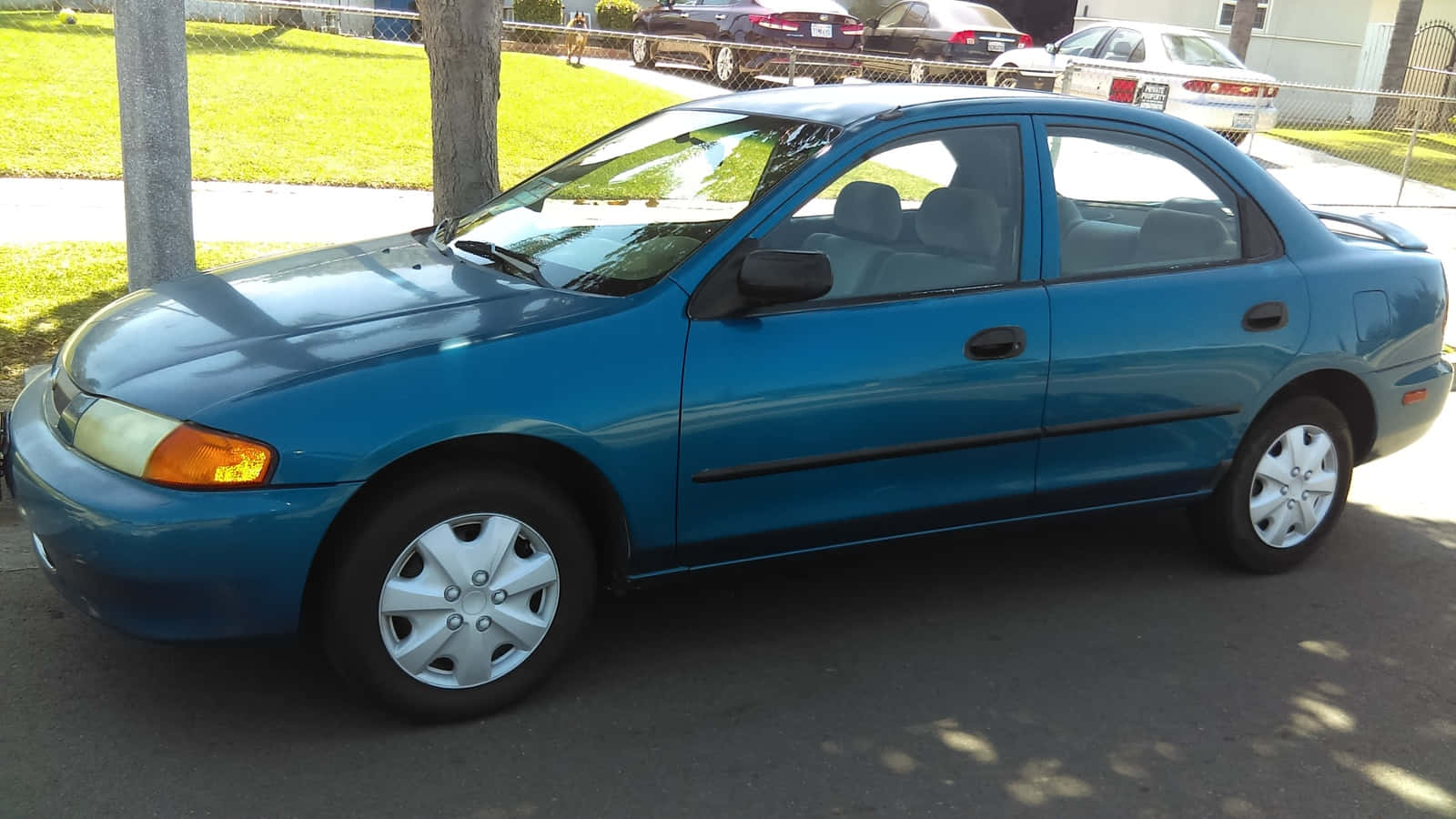 Mazda Protege, teal, sedan, HD Desktop Wallpaper