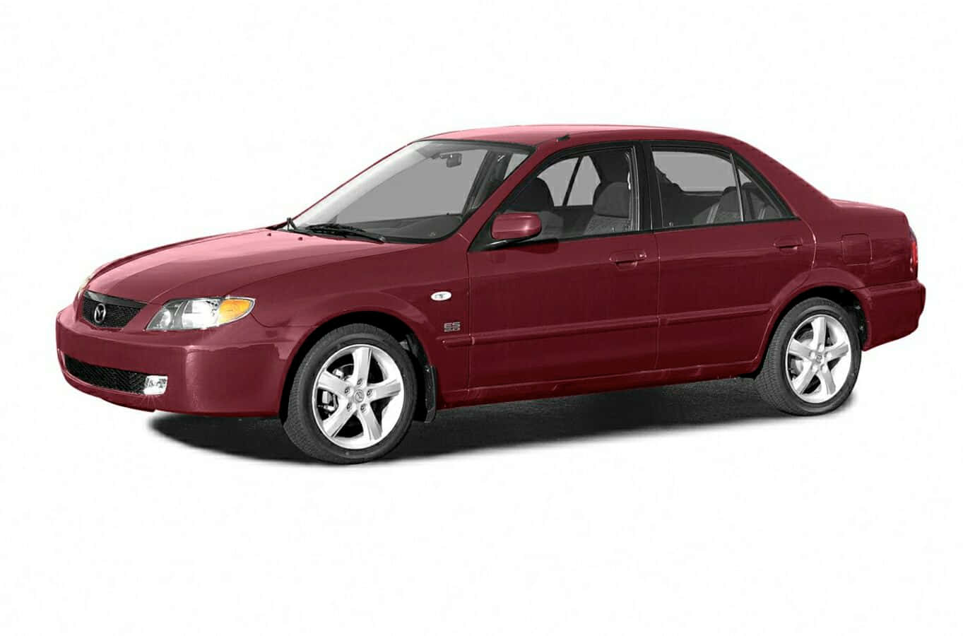 Mazda Protege, maroon, silver alloy wheels, HD Desktop Wallpaper