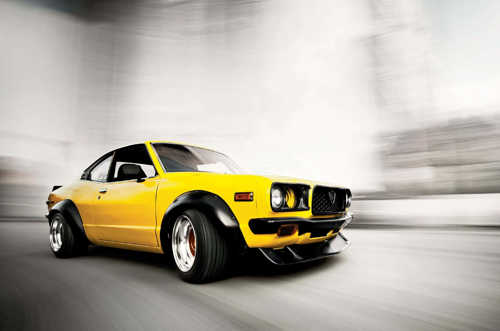 Mazda RX-3, 1600, vibrant yellow, HD Desktop Wallpaper