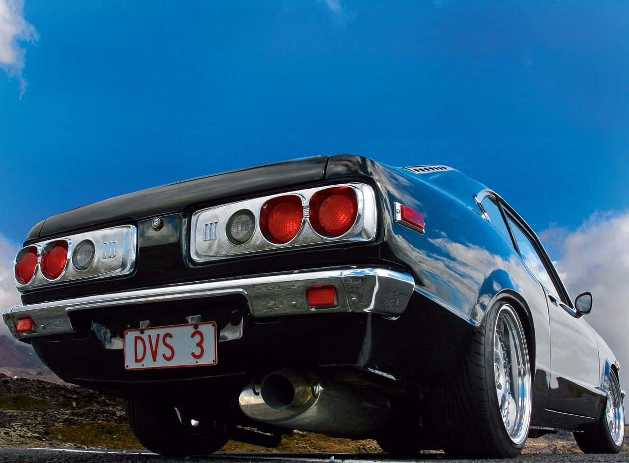 Mazda Rx-3, sleek black, chrome accents, HD Desktop Wallpaper
