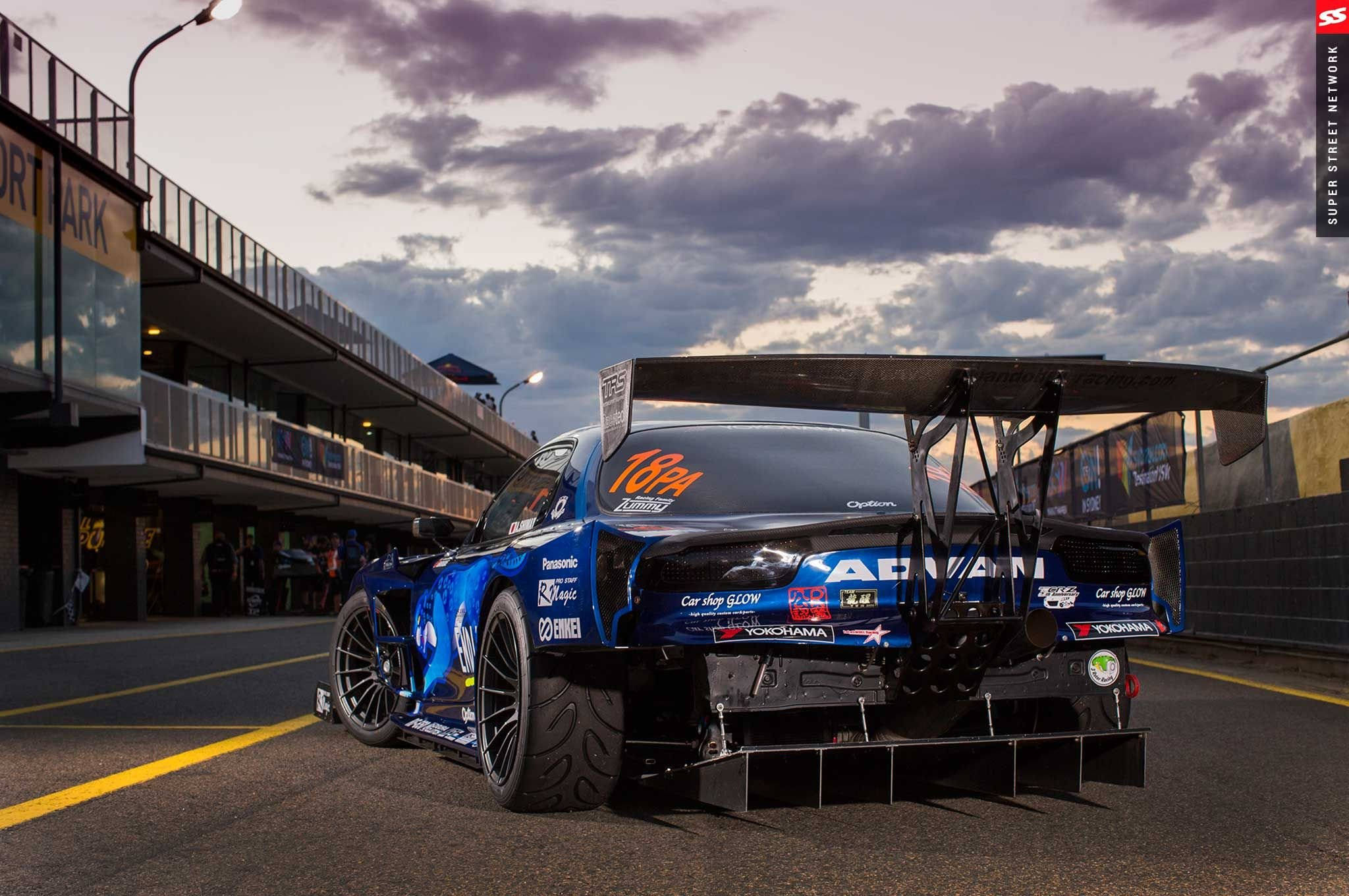 blue RX7, rear wing, dusk, Full HD Desktop Wallpaper