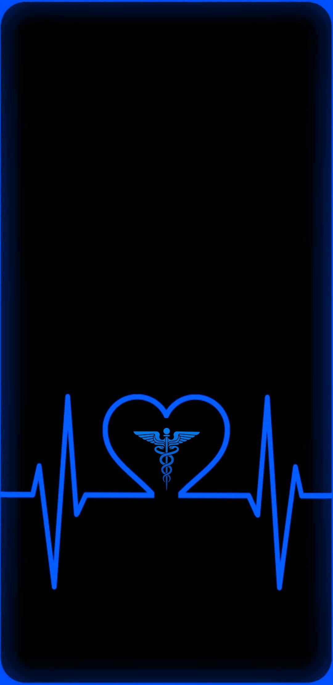 MBBS, blue heartbeat, heart shape, Full HD Phone Wallpaper