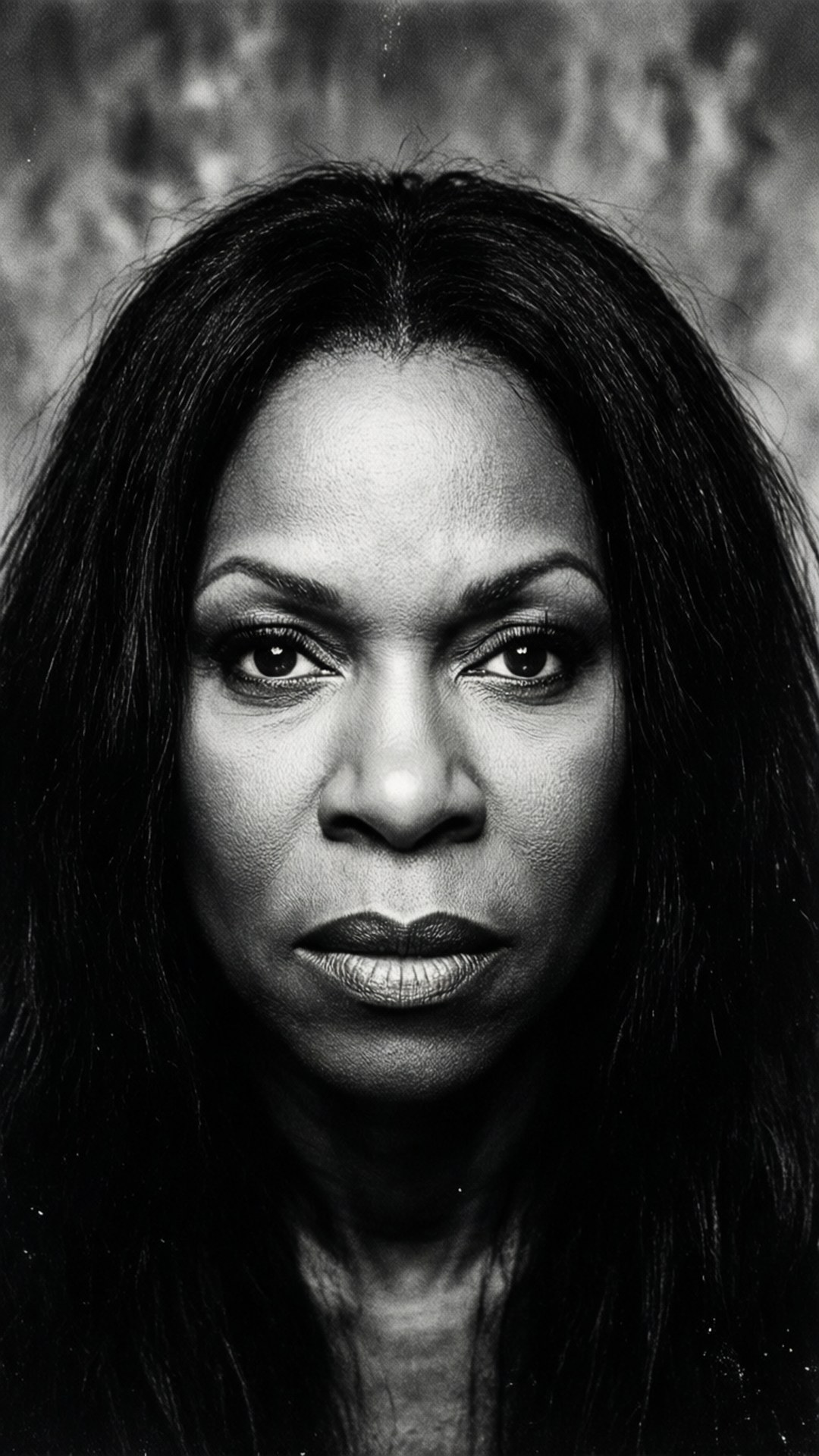 Mc Lyte, black and white portrait, film grain, Full HD Phone Wallpaper