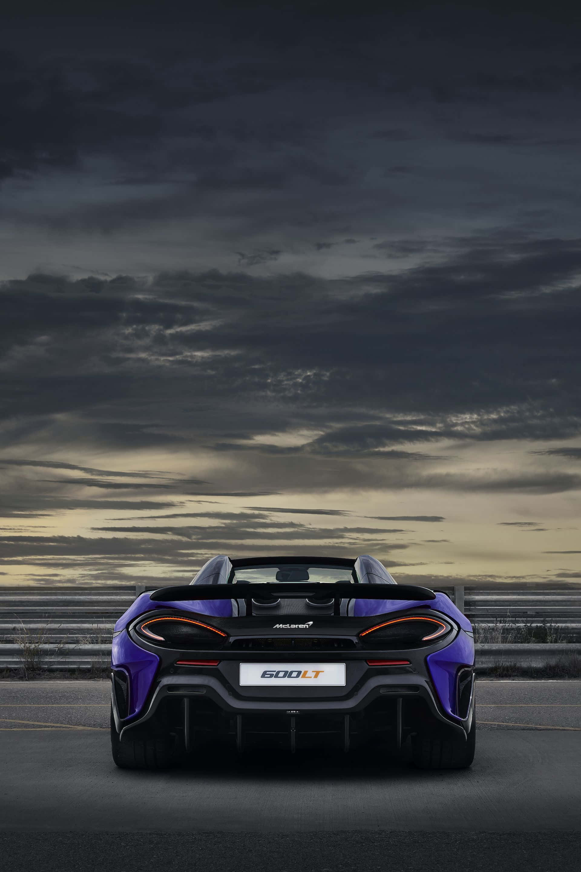McLaren 600LT, vibrant purple, racetrack, 2K Phone Wallpaper