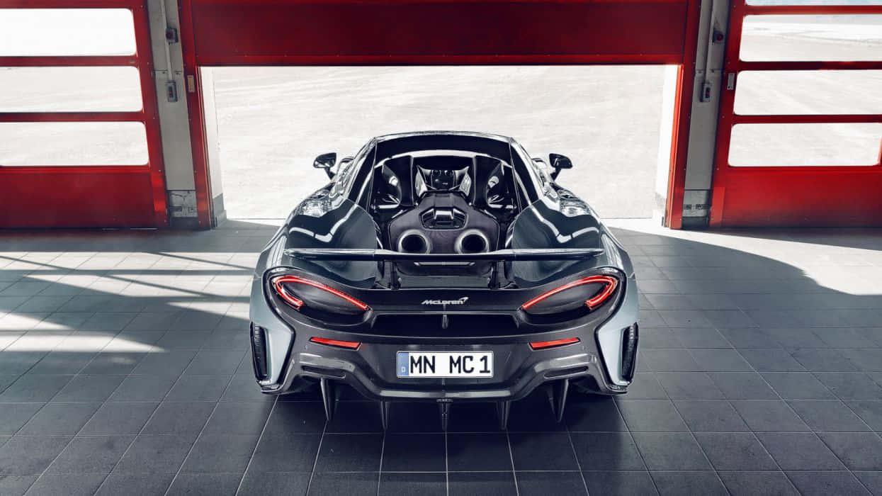 McLaren 600LT, black, garage, SD Desktop Wallpaper