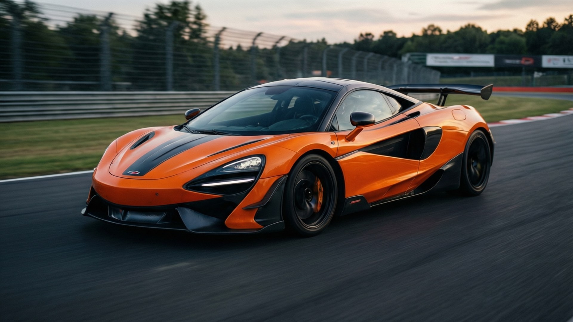 McLaren 620R, track, motion blur, Full HD Desktop Wallpaper
