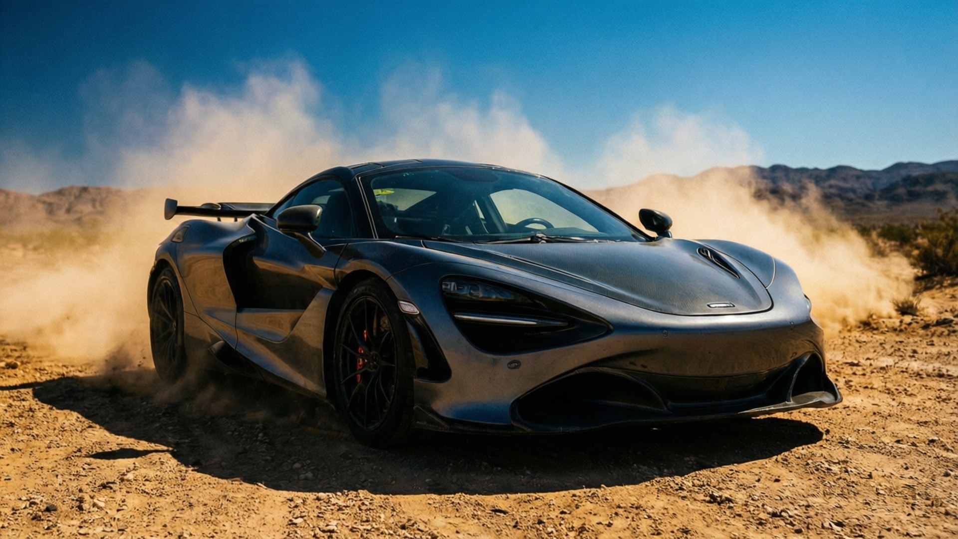 McLaren 620R, desert, dust, Full HD Desktop Wallpaper