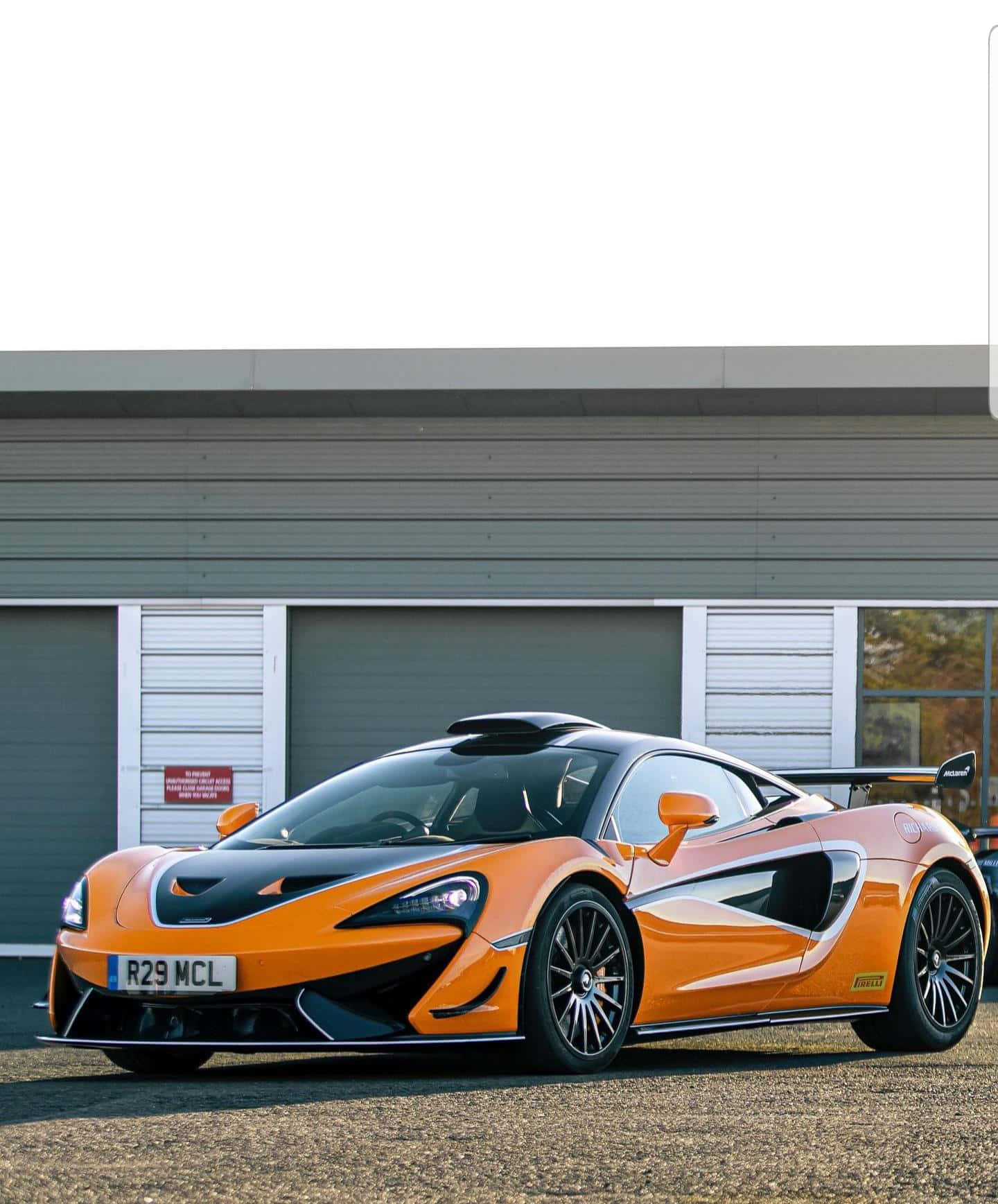McLaren 620R, vibrant orange, black accents, HD Phone Wallpaper