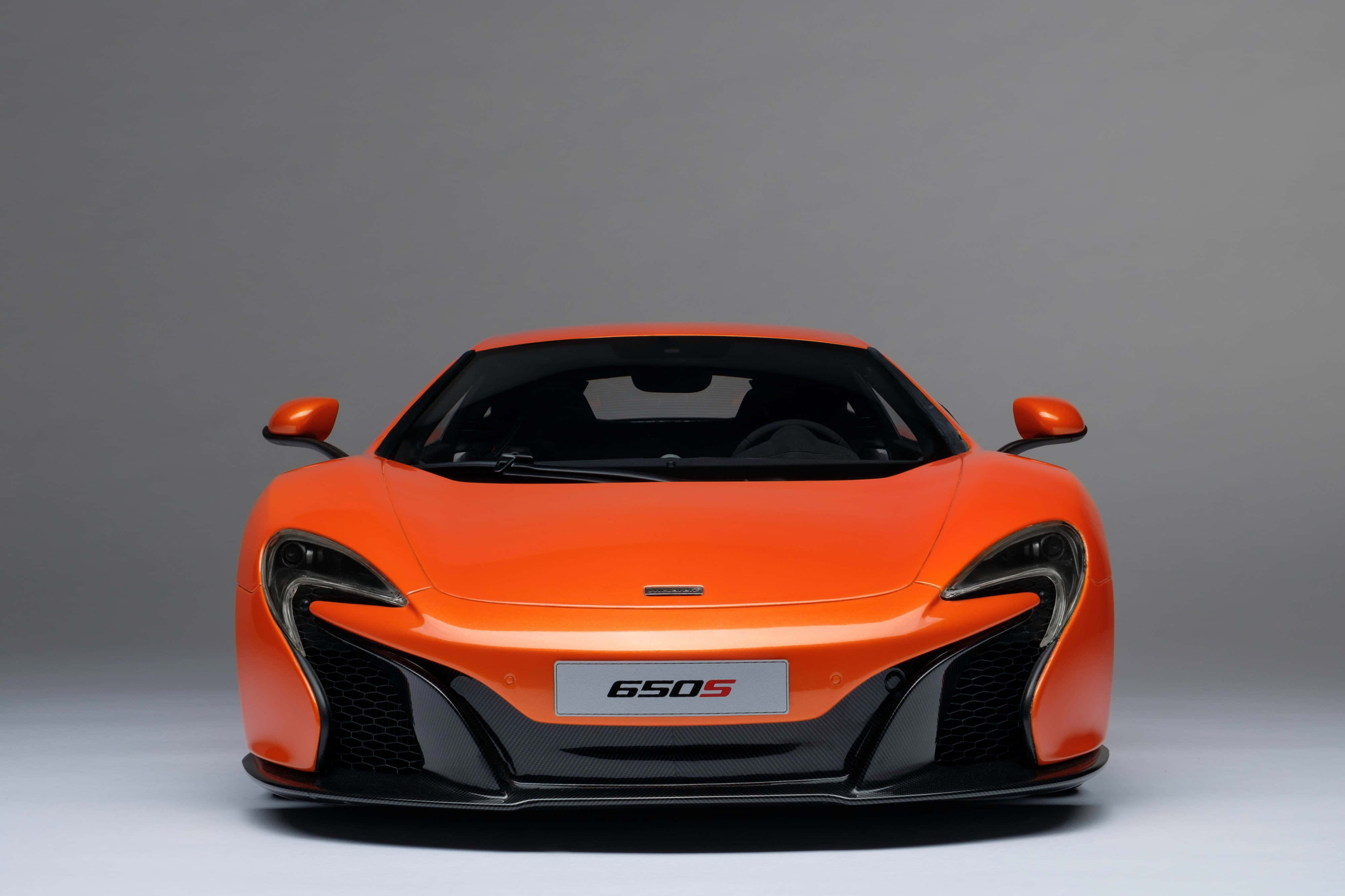 McLaren 650S, vibrant orange, front view, 4K Desktop Wallpaper