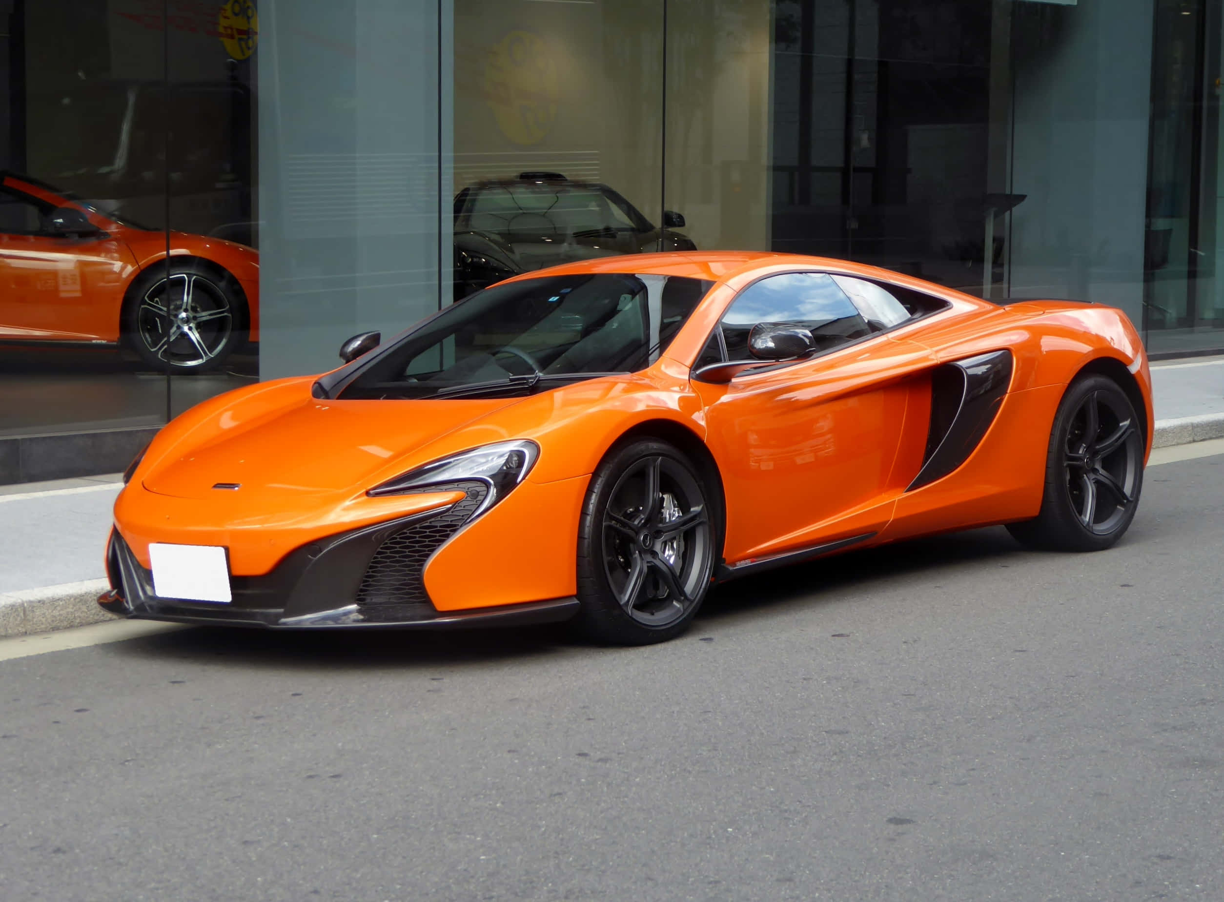 McLaren 650S, vibrant orange, daylight, Full HD Desktop Wallpaper