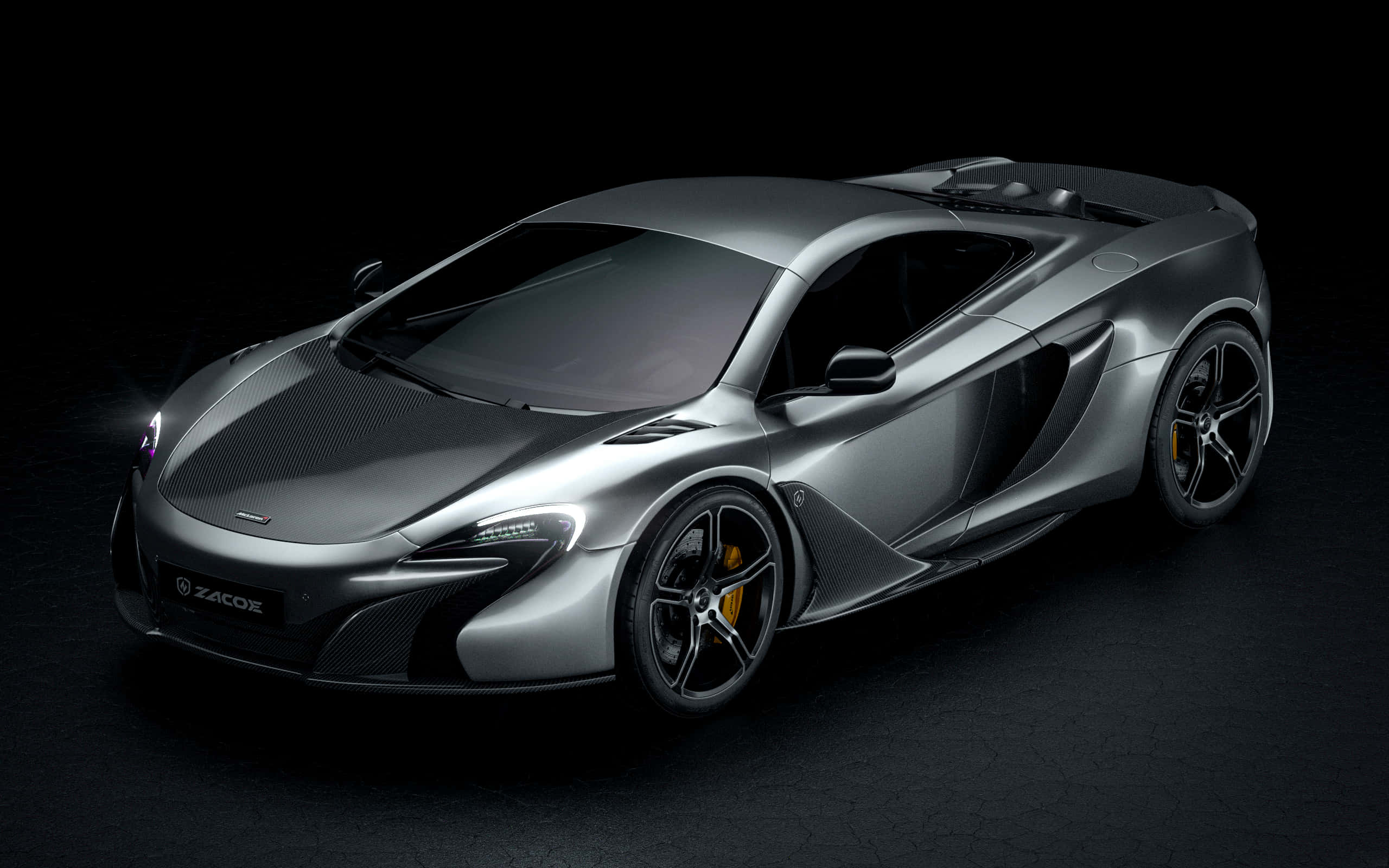 McLaren 650S, sleek silver, carbon fiber accents, 2K Desktop Wallpaper