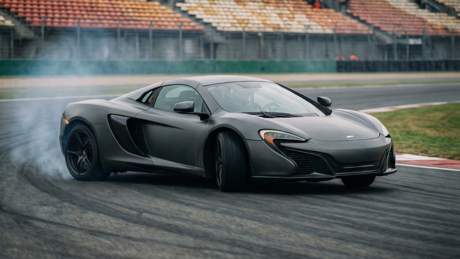 McLaren, 650s, matte gray, Full HD Desktop Wallpaper