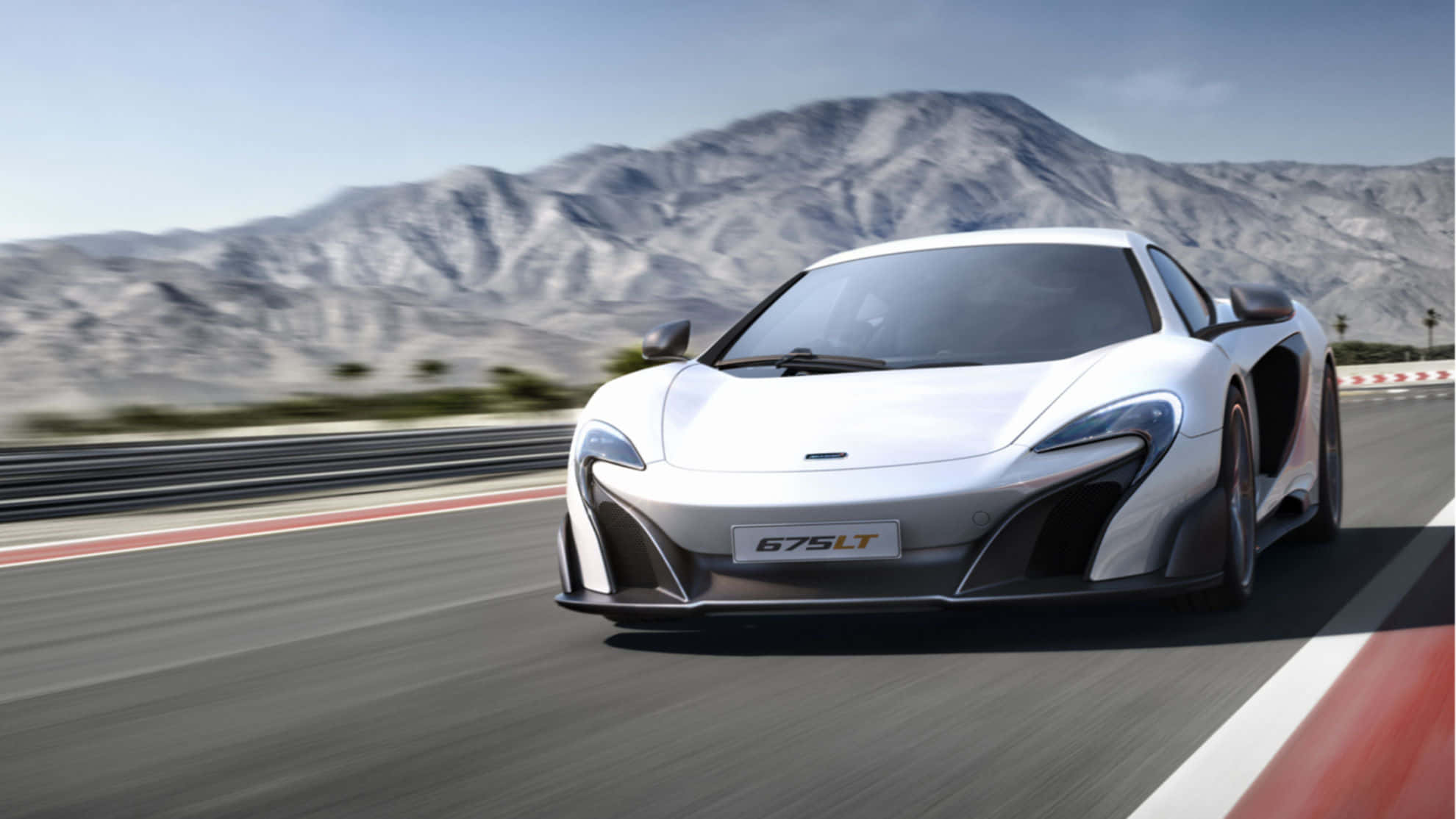 McLaren 675LT, sleek silver, racetrack, Full HD Desktop Wallpaper