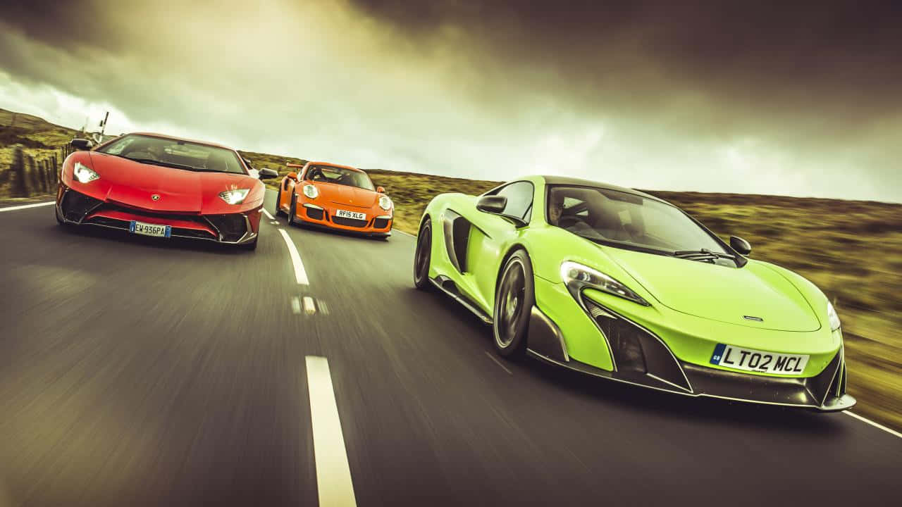 McLaren 675LT, night drive, winding road, HD Desktop Wallpaper