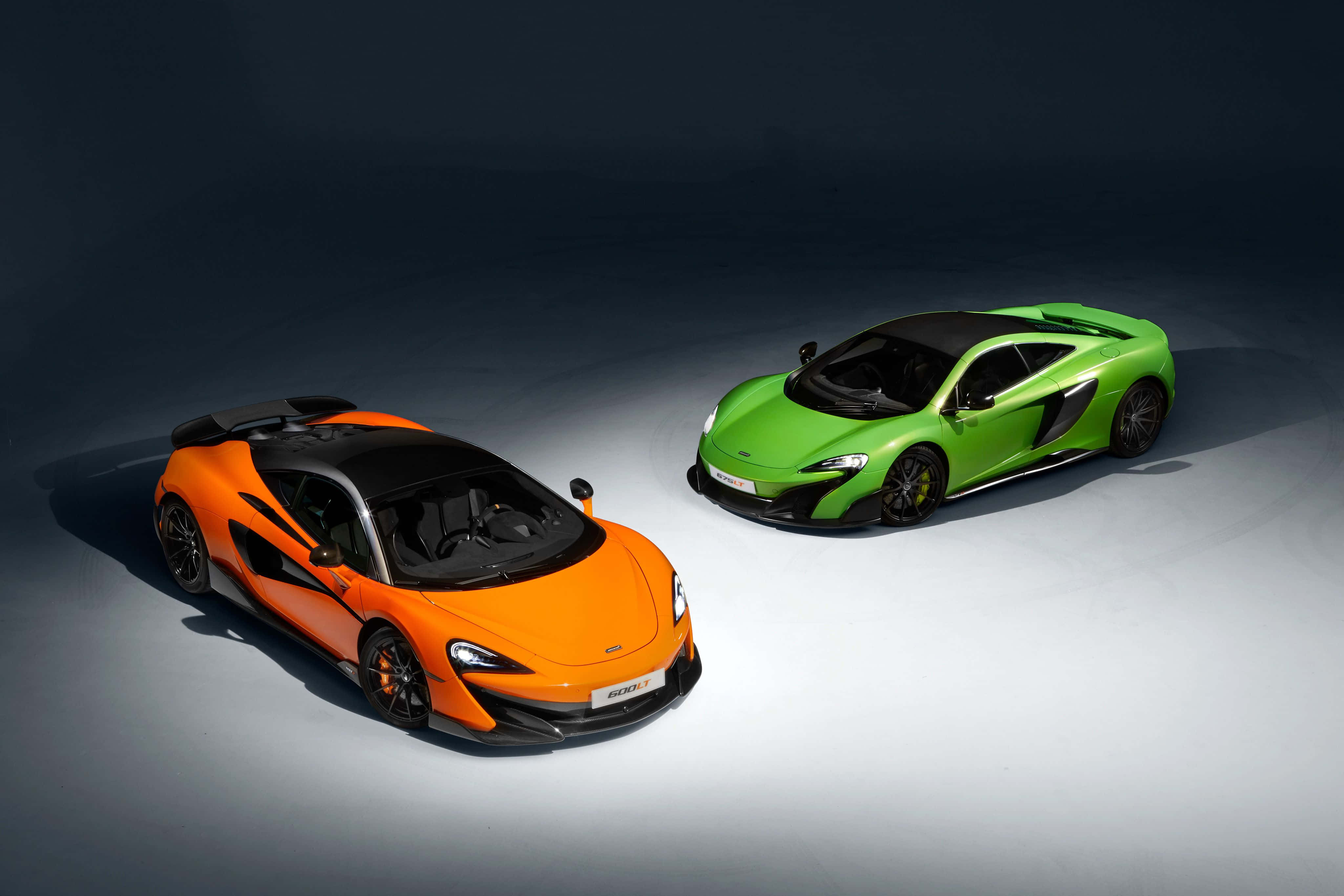 McLaren 675lt, orange, green, 4K Desktop Wallpaper