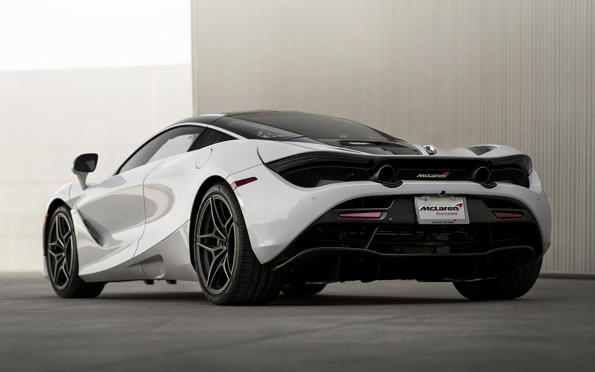 McLaren 720s Spider, white, black accents, Full HD Desktop Wallpaper
