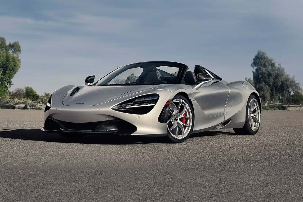 McLaren 720S Spider, silver, asphalt, HD Desktop Wallpaper