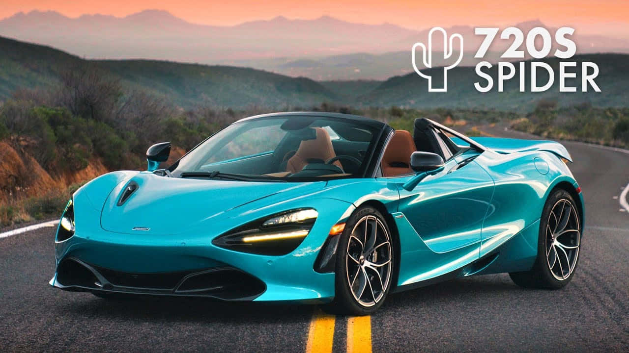 McLaren 720S Spider, turquoise, desert highway, HD Desktop Wallpaper