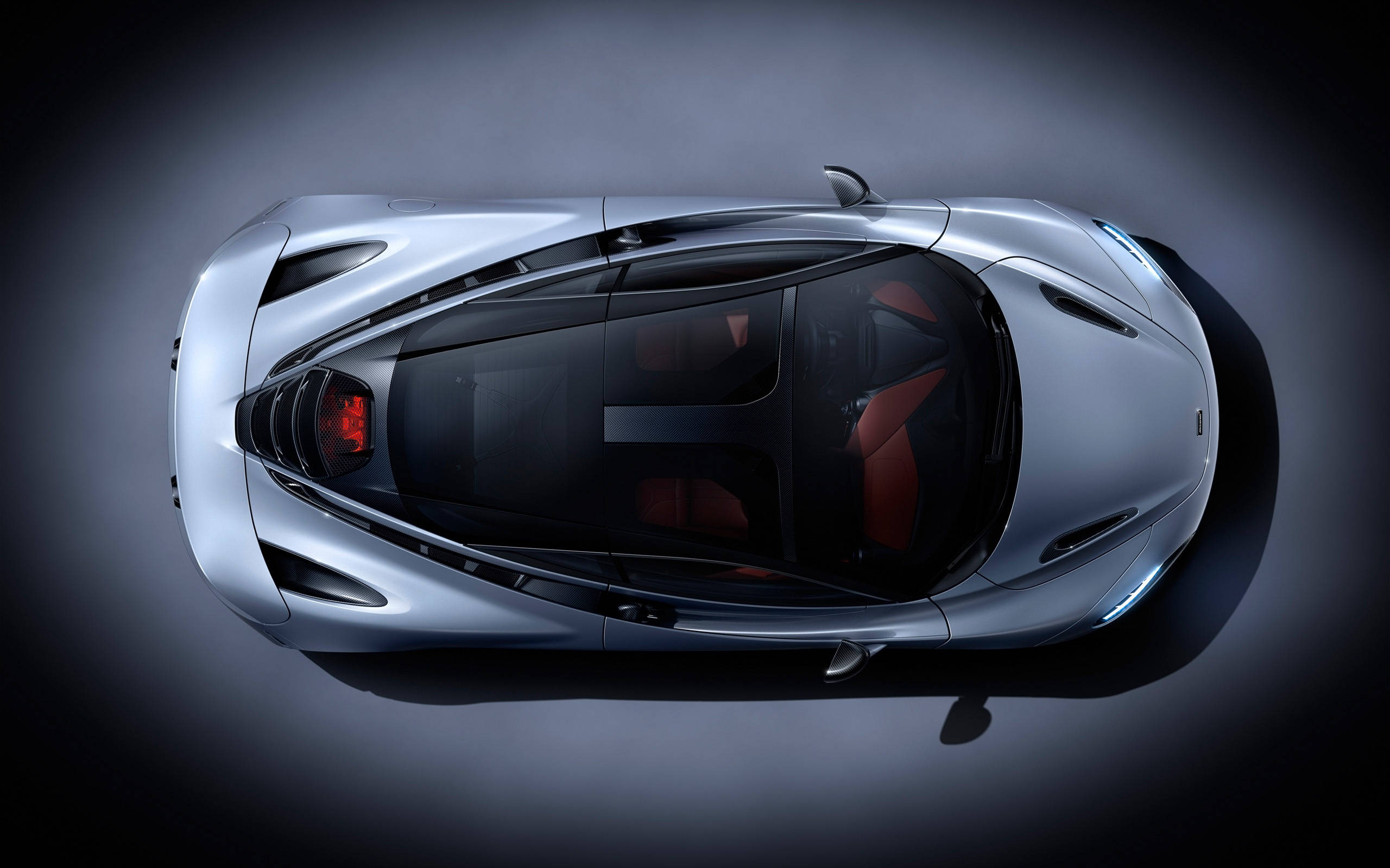 McLaren 720s, silver, red interior seats, 2K Desktop Wallpaper