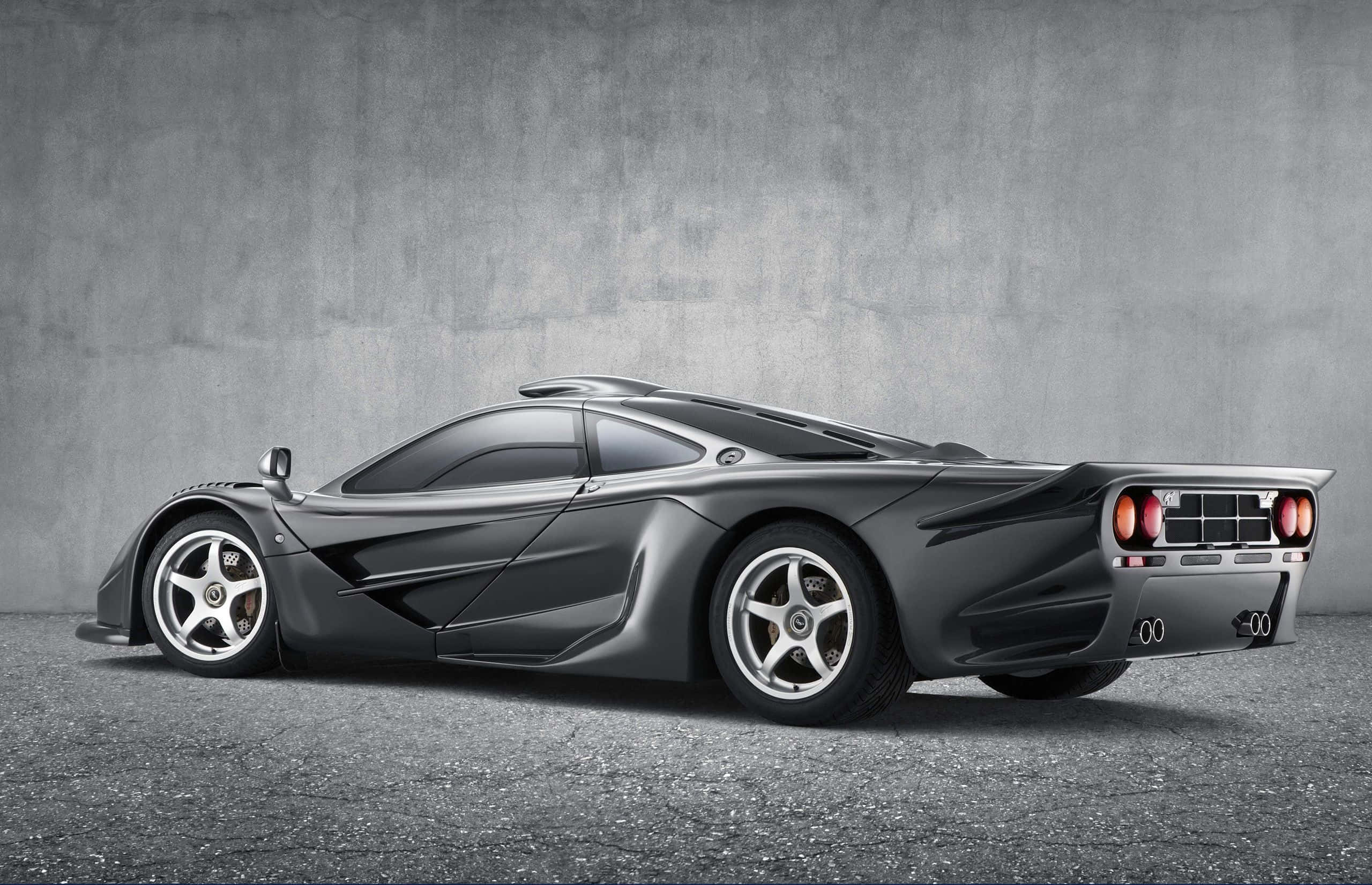 McLaren F1, matte gray, profile, 2K Desktop Wallpaper