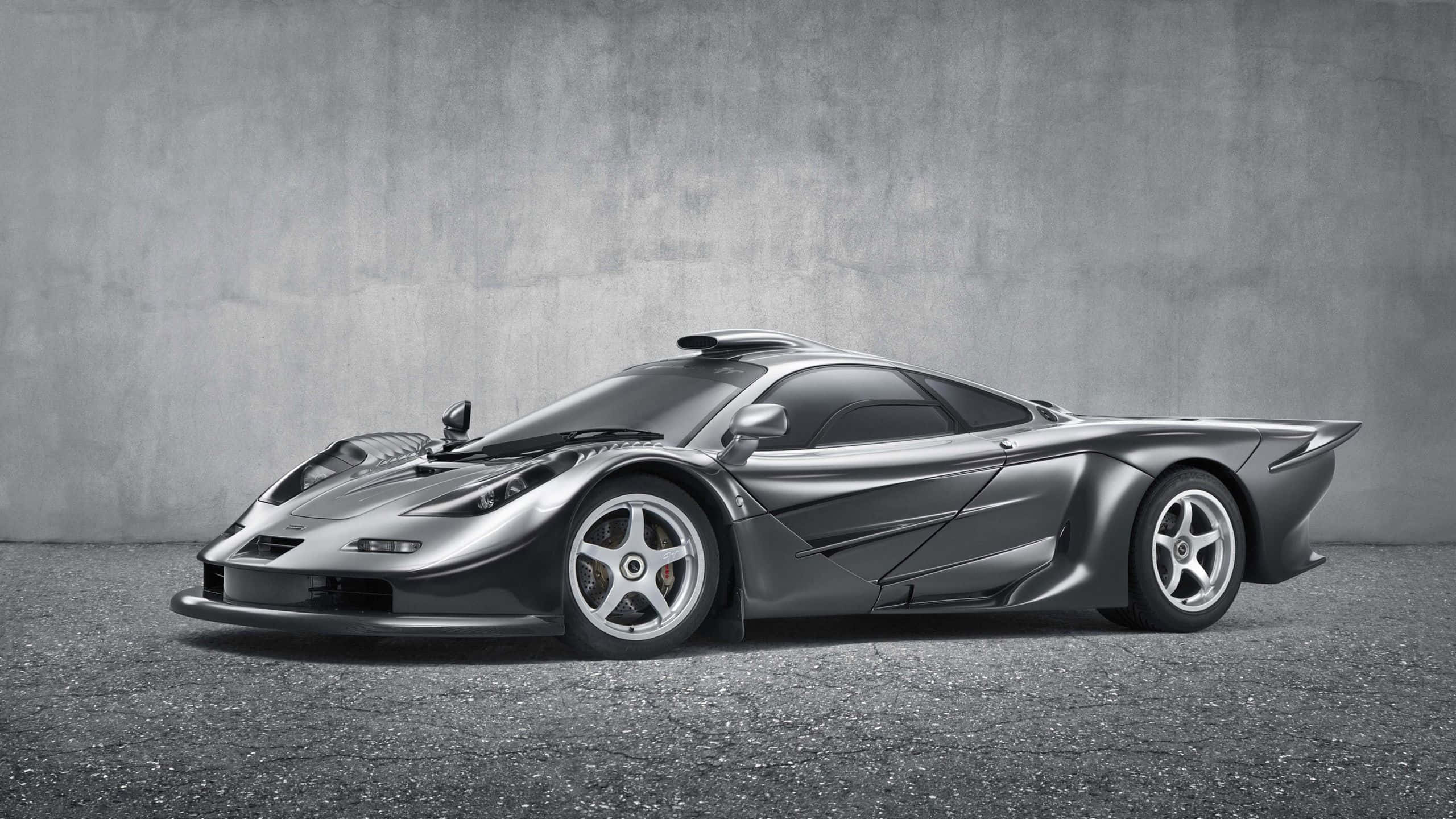 McLaren F1, silver, profile, 2K Desktop Wallpaper
