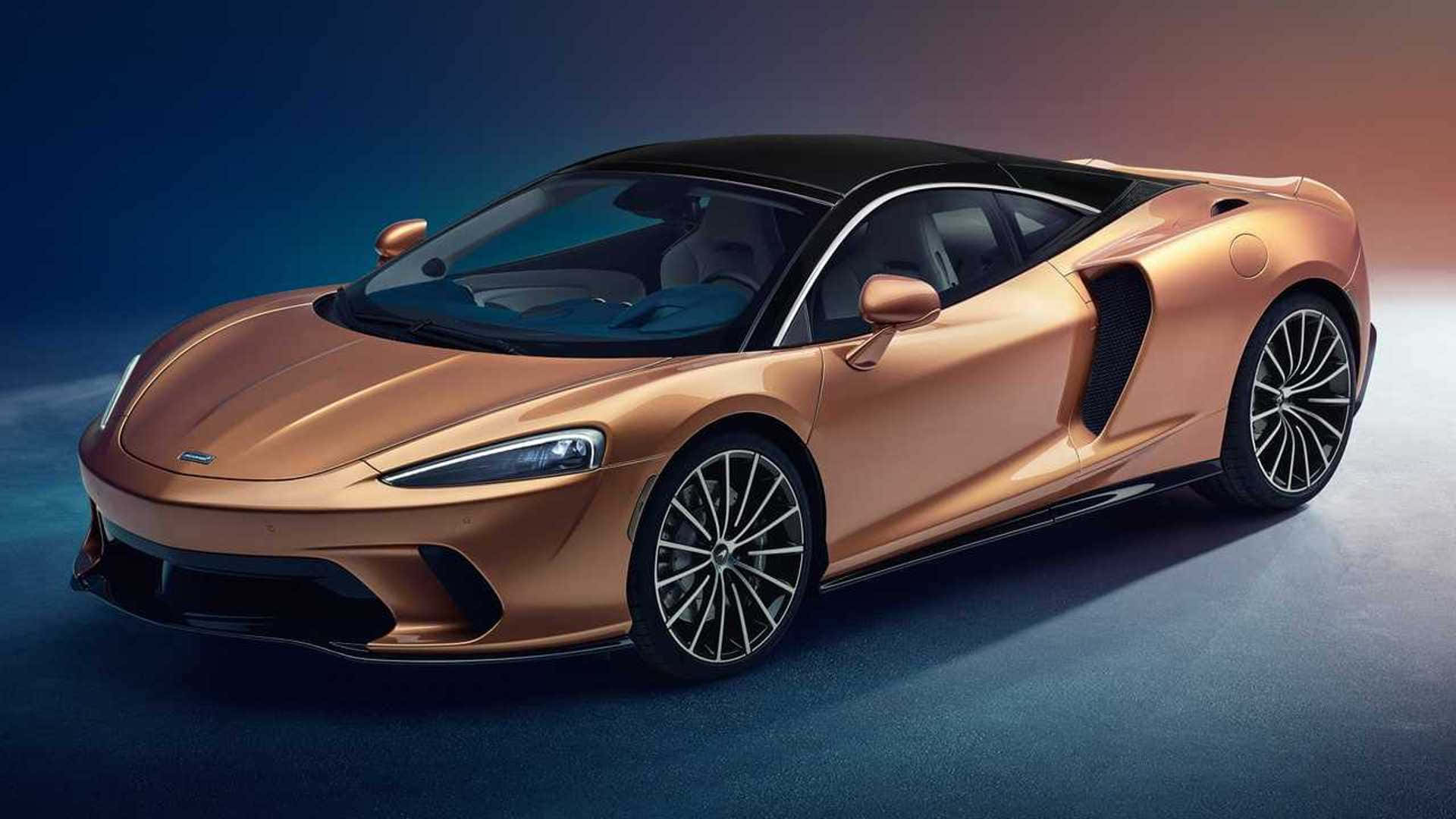 McLaren GT, copper, black roof, Full HD Desktop Wallpaper