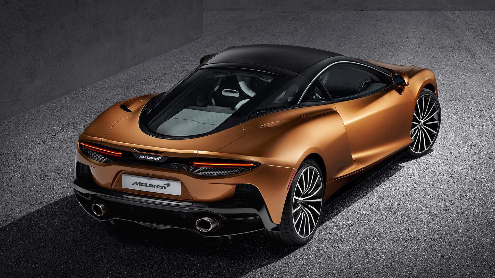 McLaren GT, copper, black roof, Full HD Desktop Wallpaper