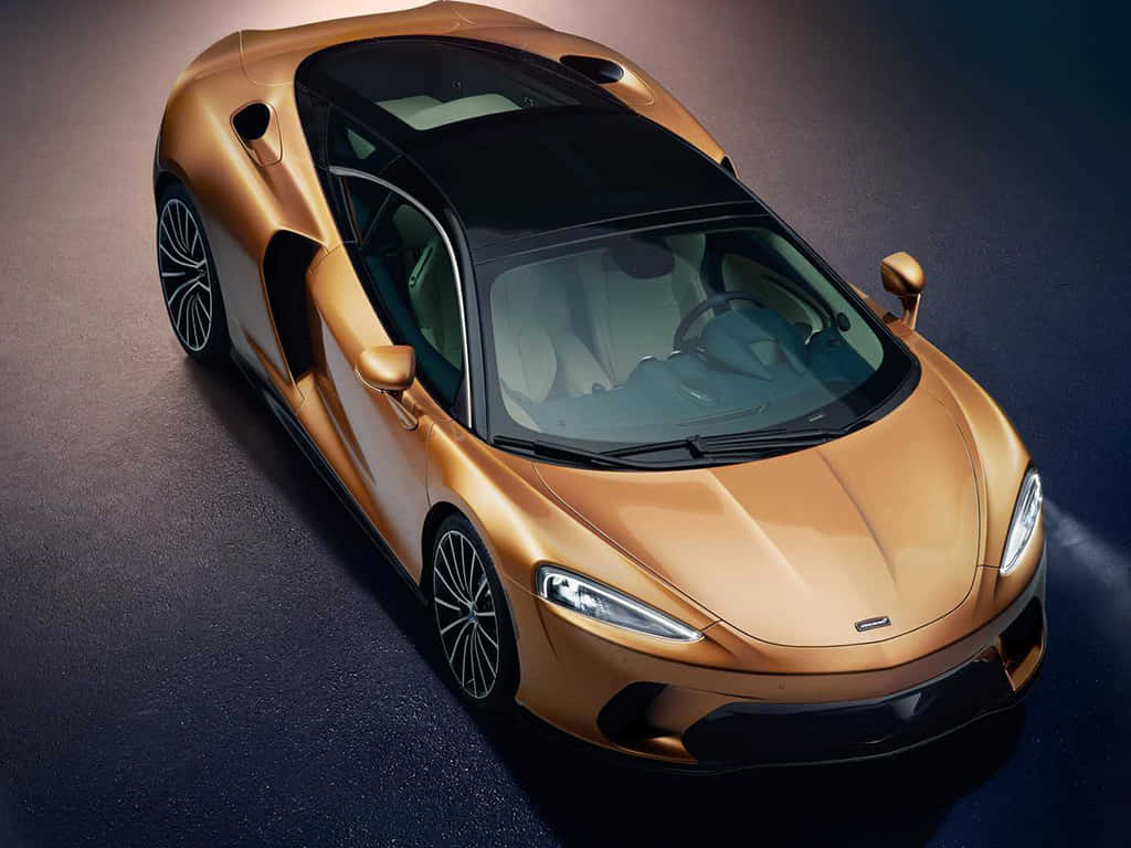 McLaren GT, yellow, gold, SD Desktop Wallpaper