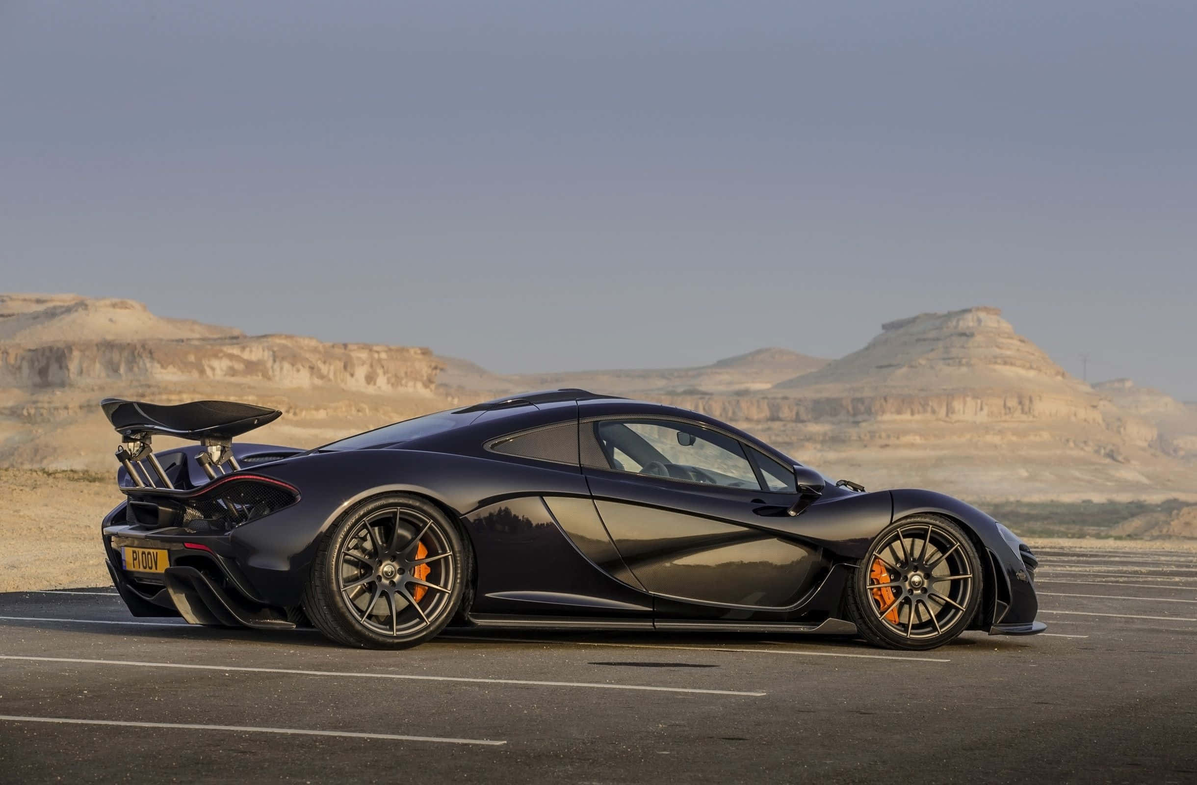 McLaren P1, black, orange brake calipers, Full HD Desktop Wallpaper