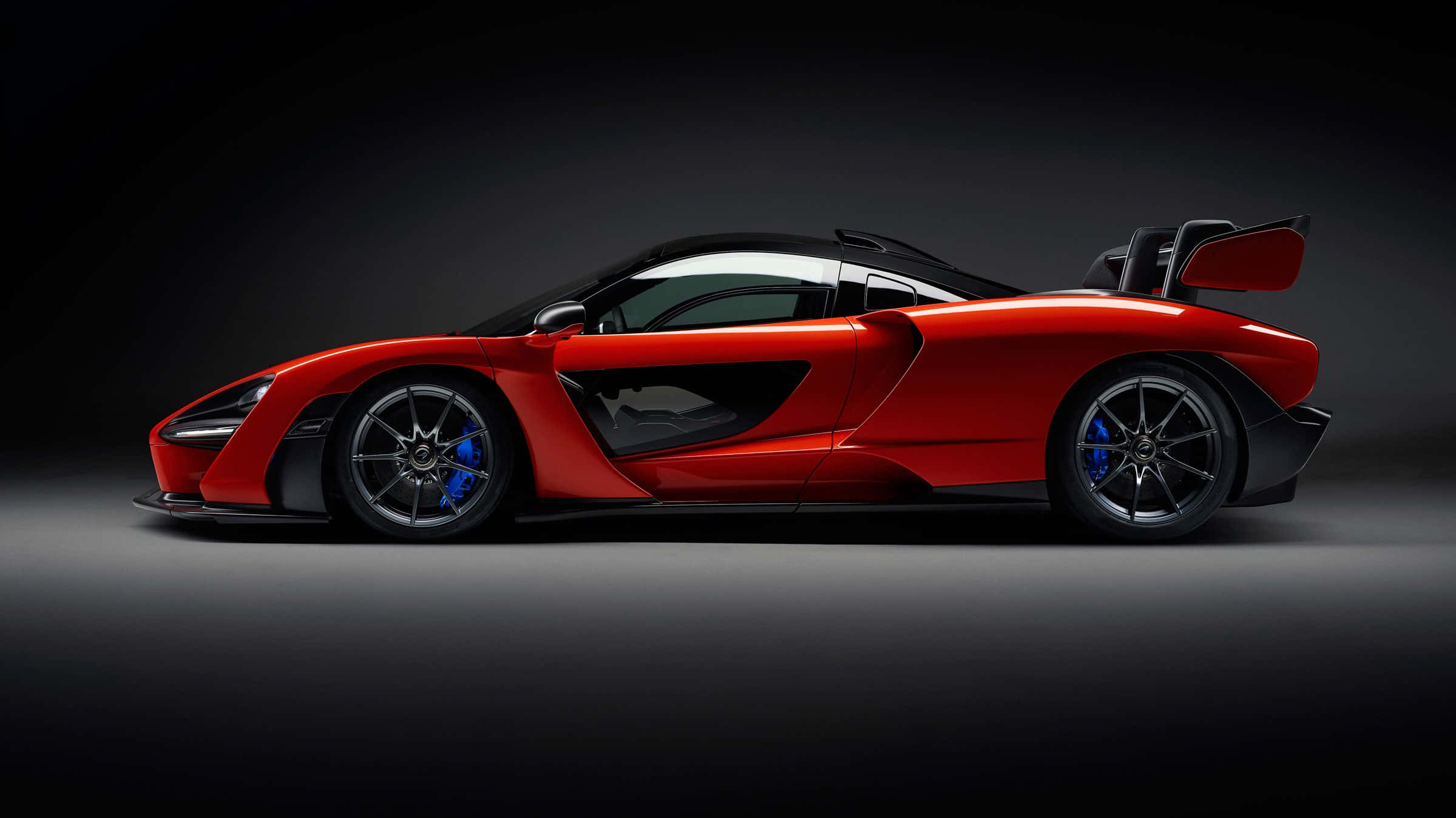 McLaren Senna, red, black accents, Full HD Desktop Wallpaper