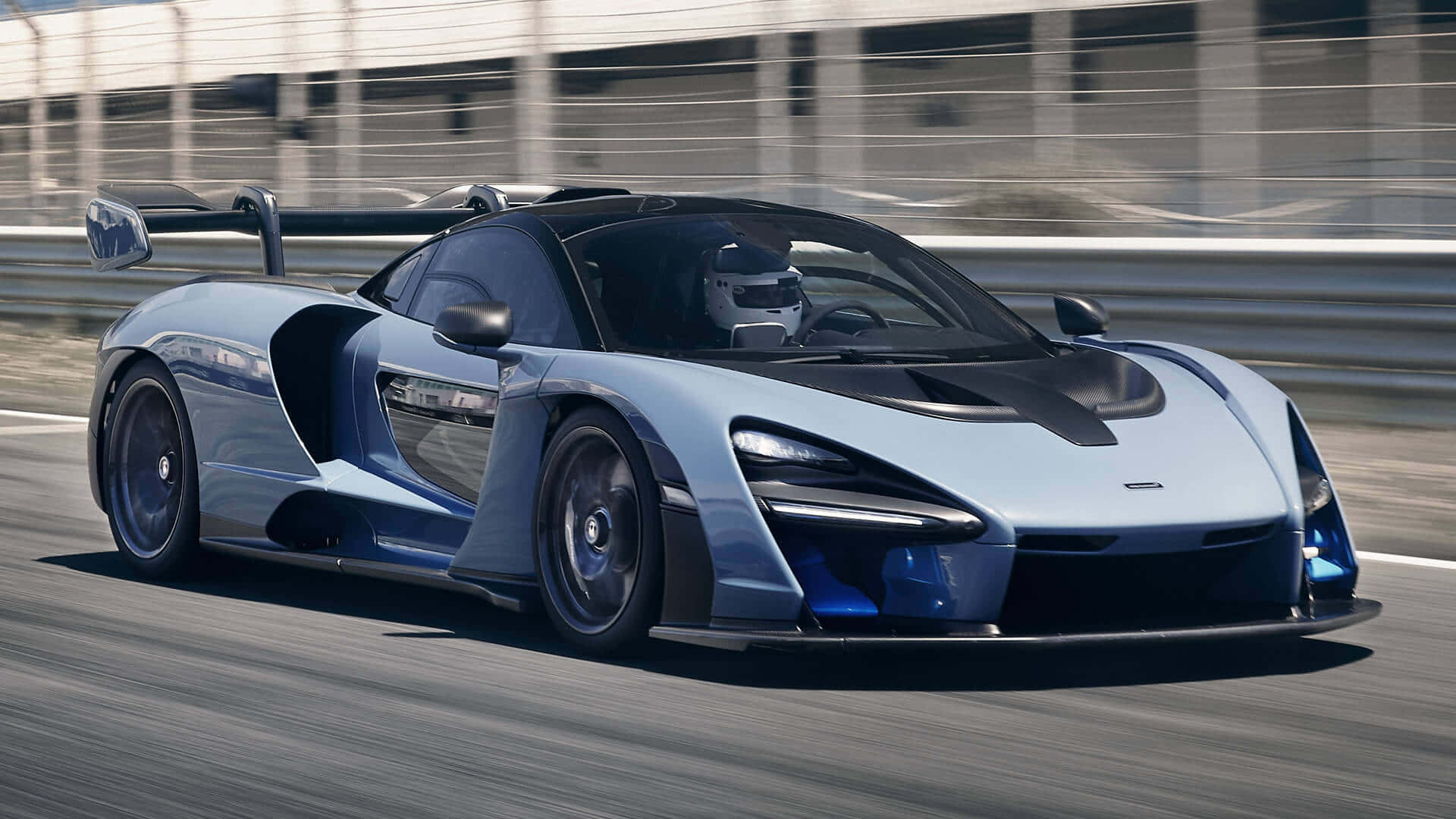 McLaren Senna, silver, racetrack, Full HD Desktop Wallpaper