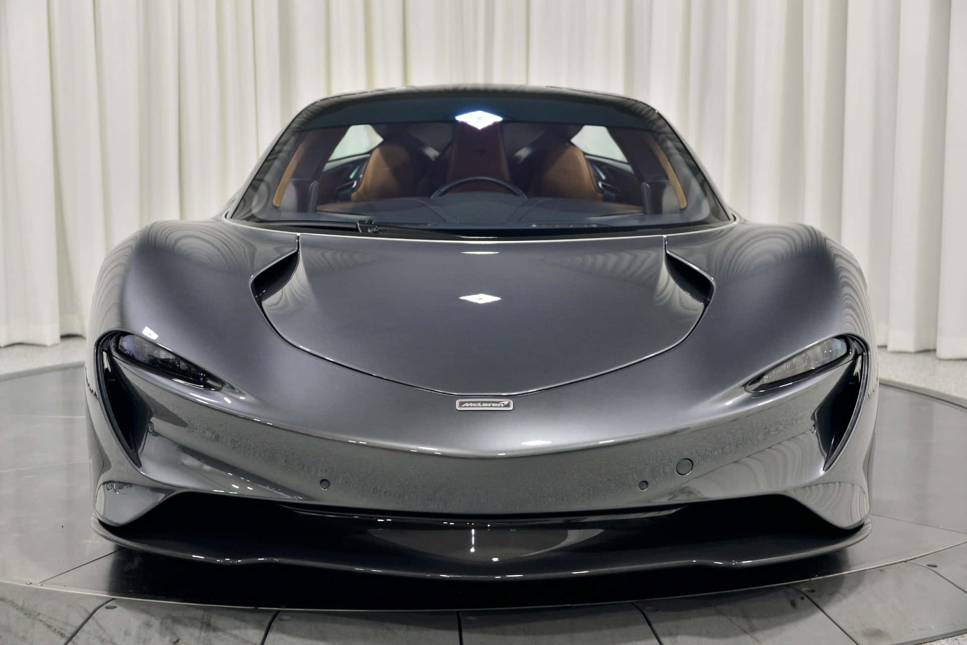 McLaren Speedtail, silver, studio lights, Full HD Desktop Wallpaper