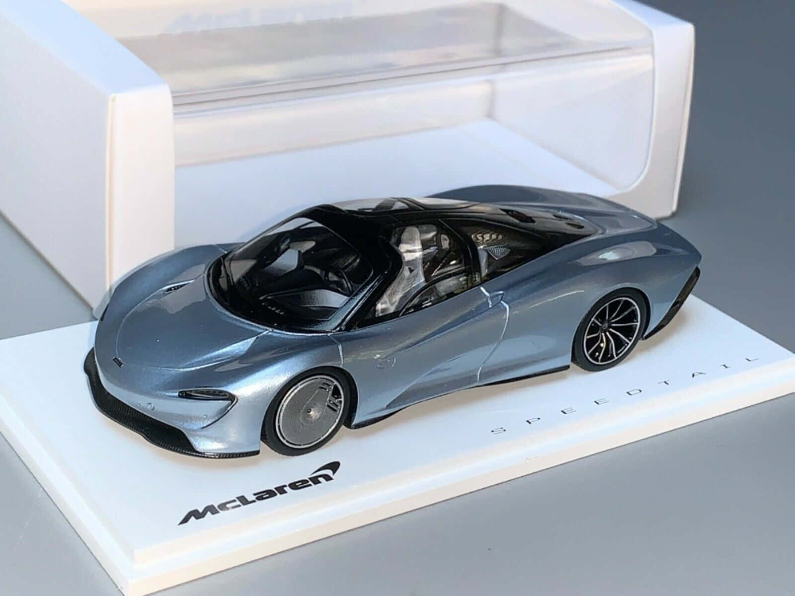 McLaren Speedtail, silver, diecast model car, HD Desktop Wallpaper