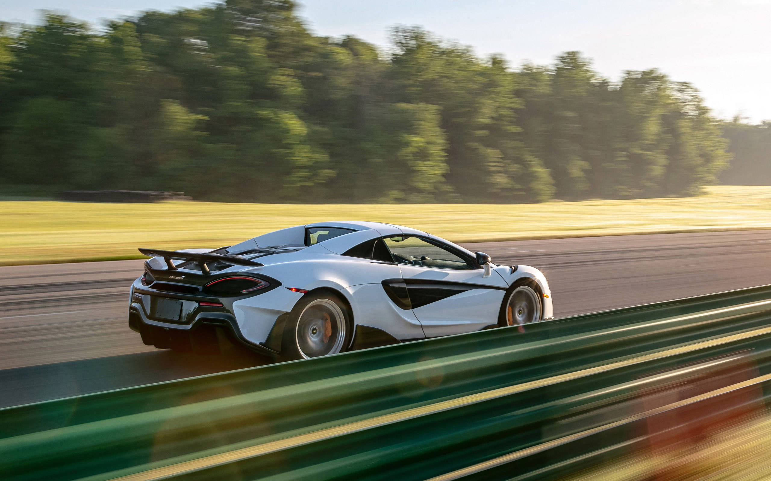 McLaren Spyder, racetrack, white, 2K Desktop Wallpaper