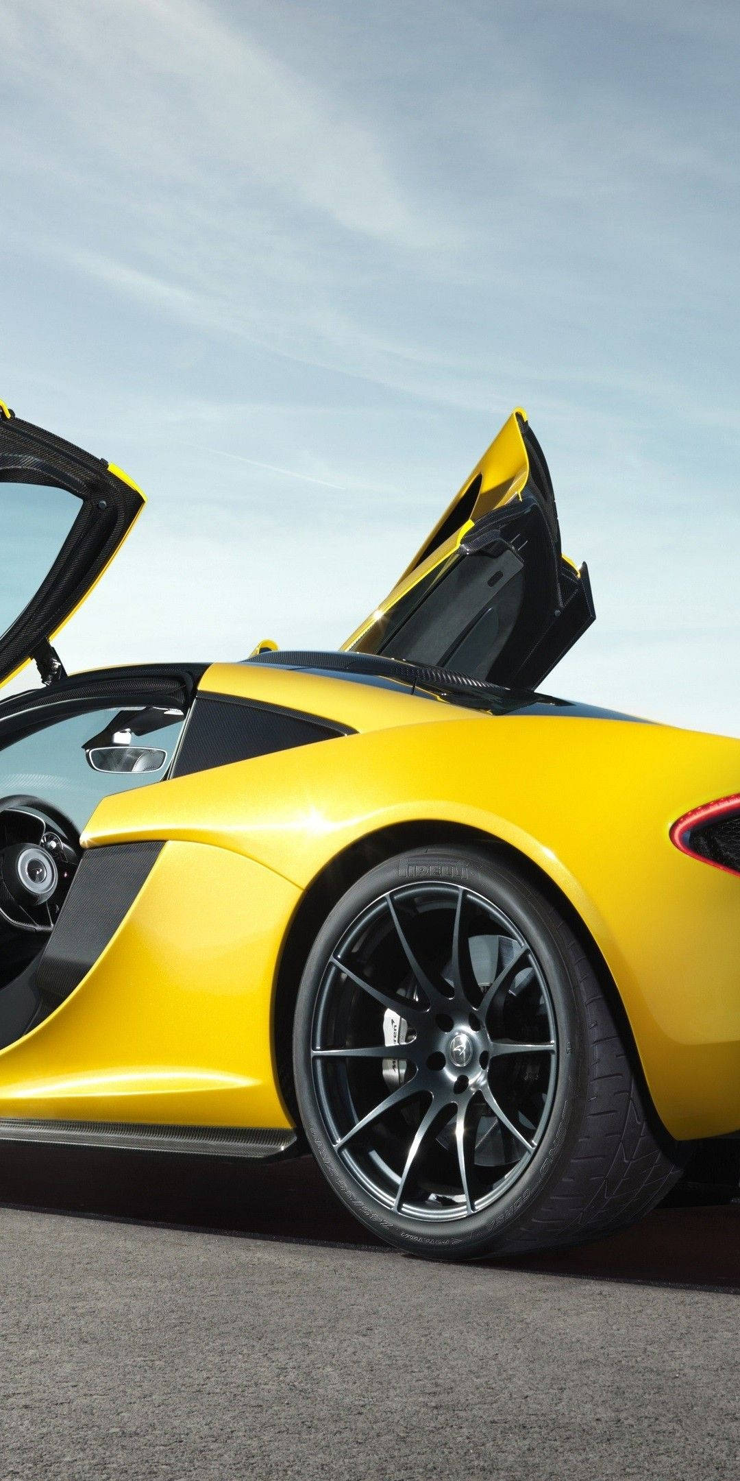 McLaren, 650S, black and yellow, Full HD Phone Wallpaper