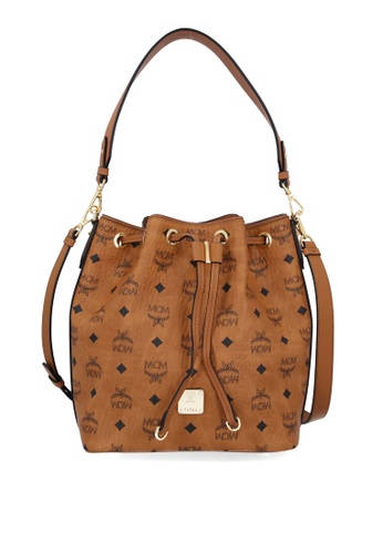 MCM, drawstring bag, tan, SD Phone Wallpaper