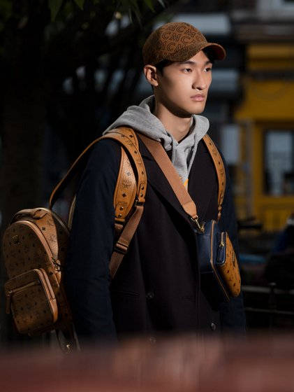 MCM, male model, brown cap, SD Phone Wallpaper