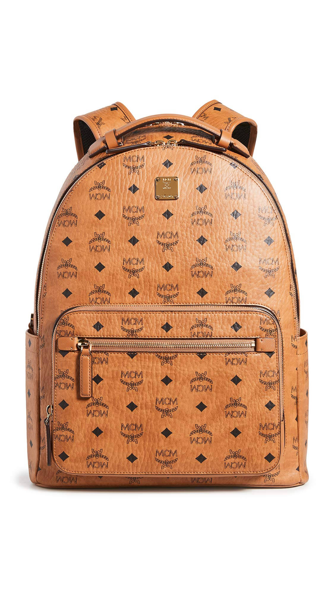 MCM, tan leather, repeating MCM logo, Full HD Phone Wallpaper