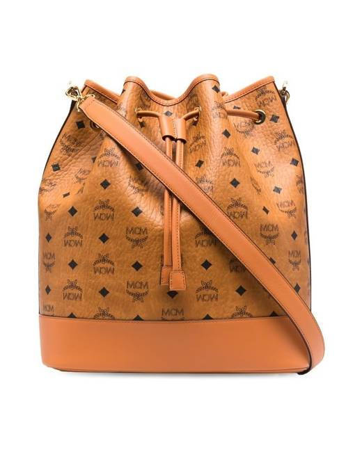 MCM, Large Dessau Drawstring Bag, tan, SD Phone Wallpaper