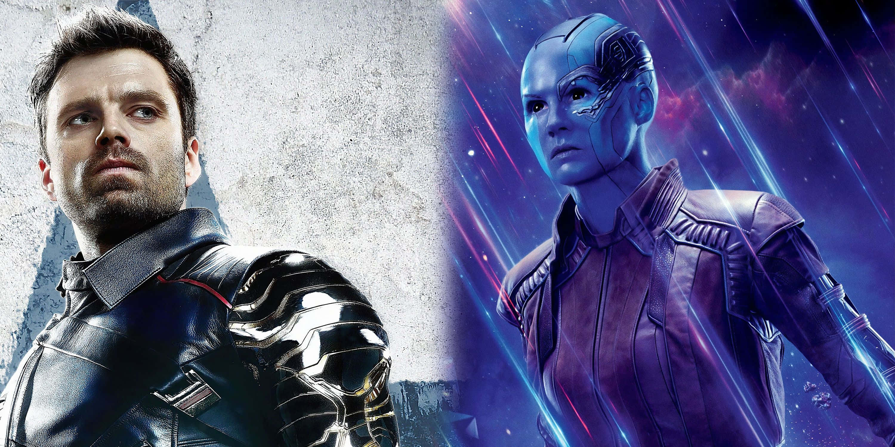 MCU, dark armor, blue-skinned alien warrior, 2K Desktop Wallpaper