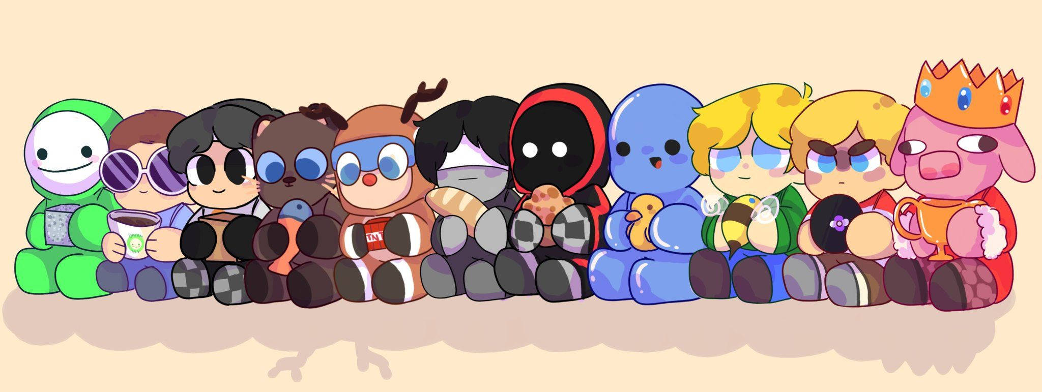 MCYT, chibi-style, colorful, Full HD Desktop Wallpaper