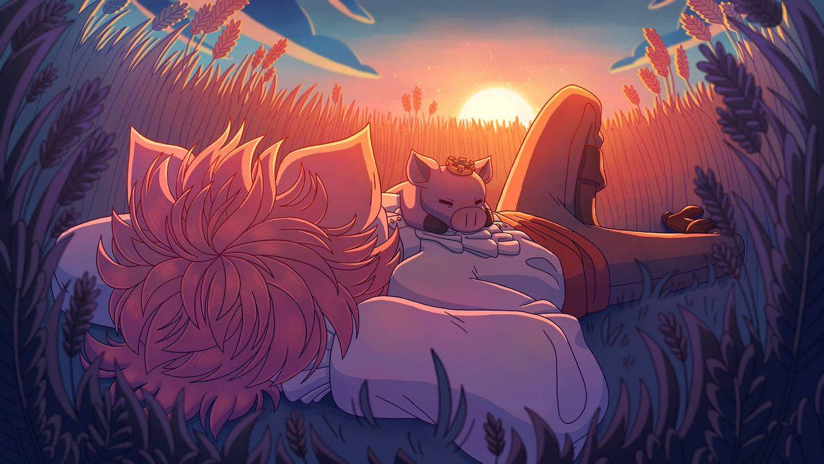 Mcyt, sunset, tall grass, SD Desktop Wallpaper