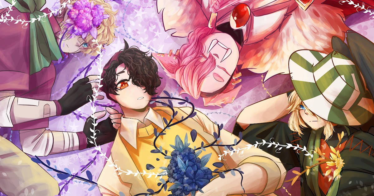 MCYT, anime characters, vibrant hair, SD Desktop Wallpaper