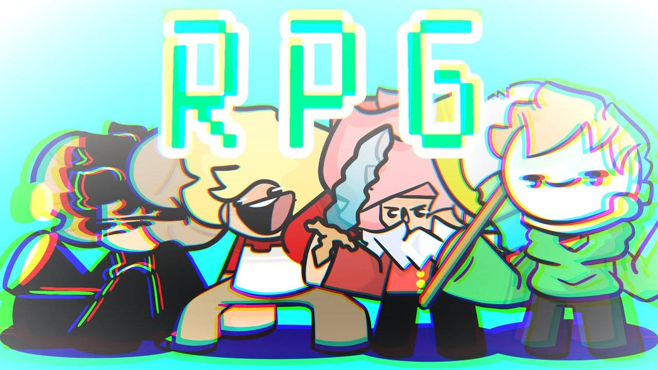 MCYT, pixel-art, glitch effects, HD Desktop Wallpaper