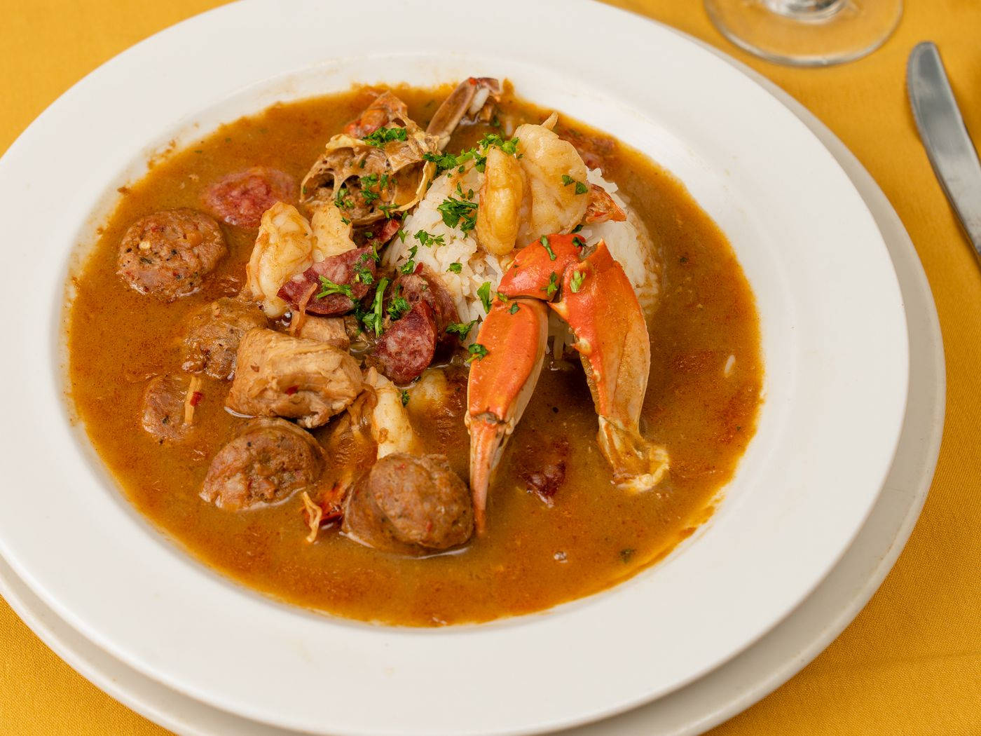 gumbo, shrimp, meatballs, HD Desktop Wallpaper